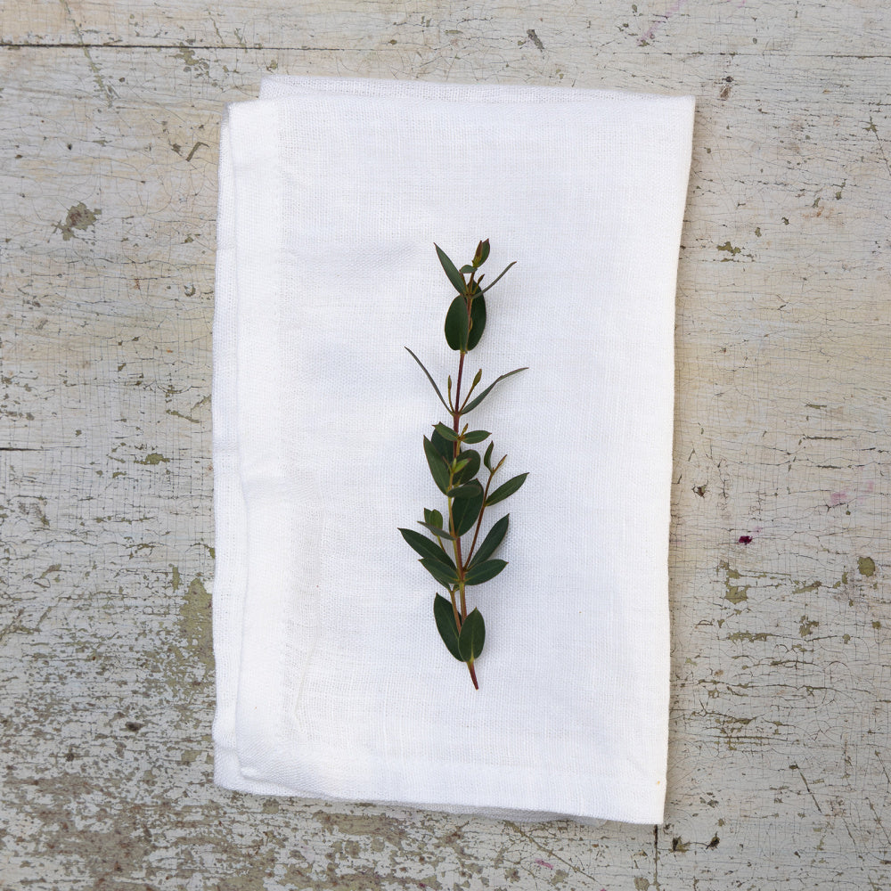 Linserviett 4 pk hvit