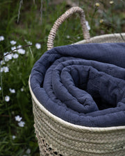 «Vintage» grått pledd 140x200 cm