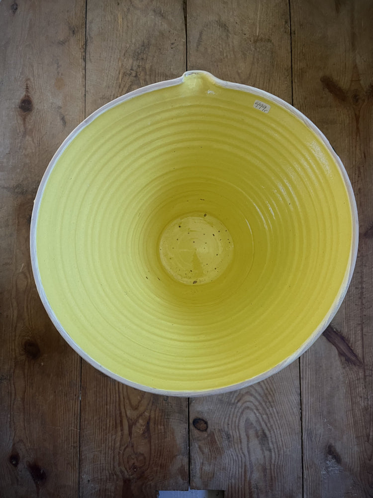 Keramikkskål Str L - gul