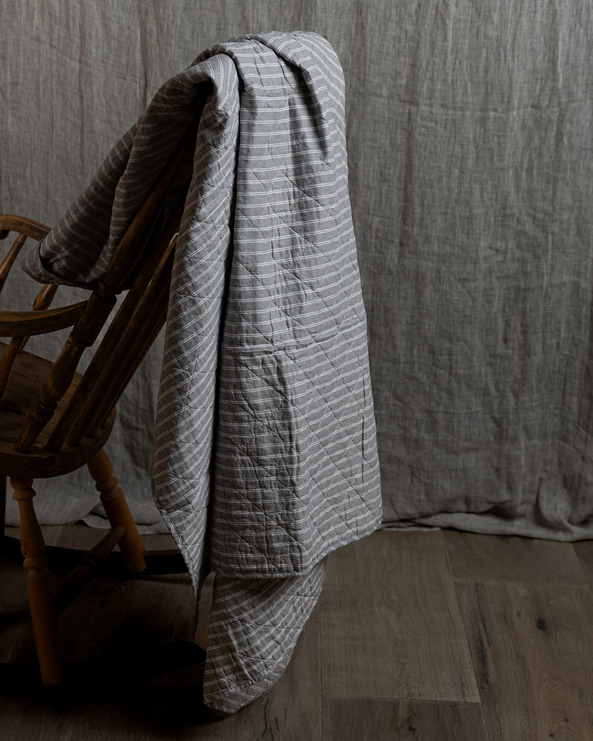 Stripete pledd 140x180 cm - latte