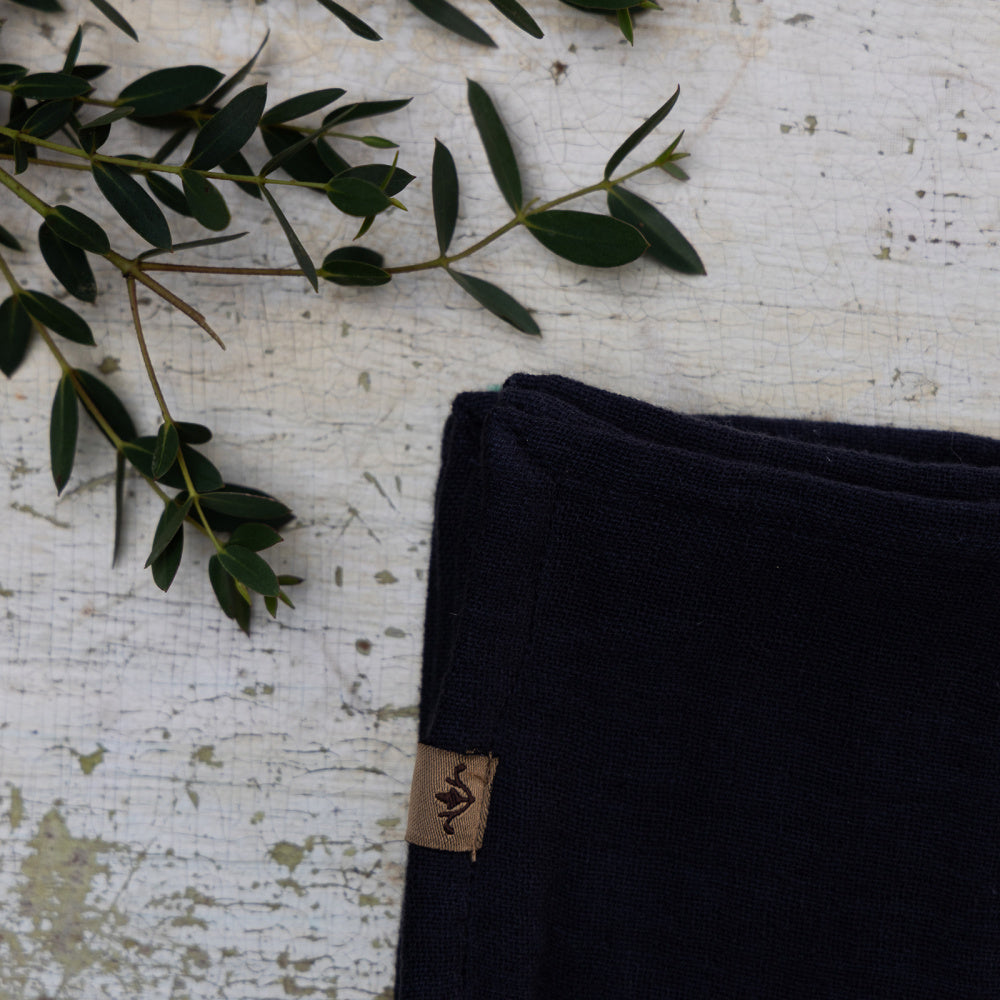 Tøyserviett 4 pk - Sort