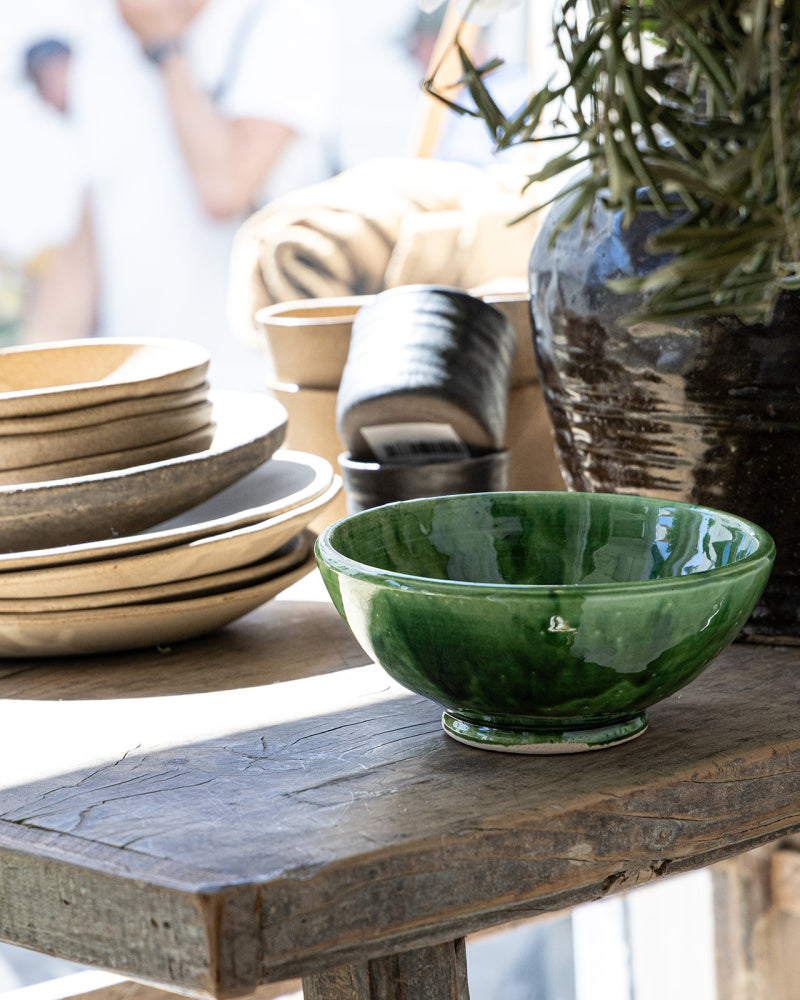 Blank skål 20 cm - grønntoner