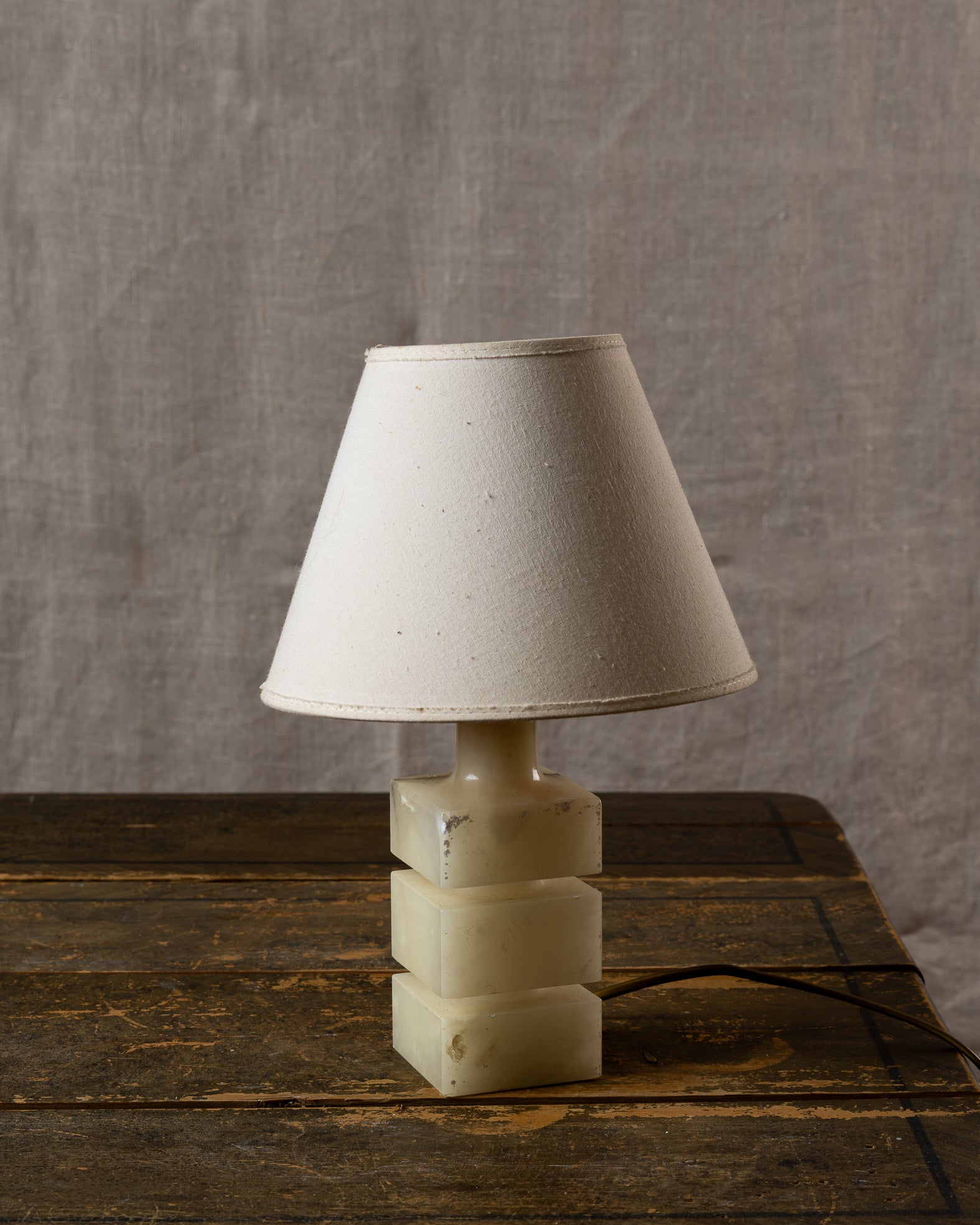 Vintage bordlampe med marmorfot 