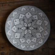 Håndmalt fat grått 40 cm