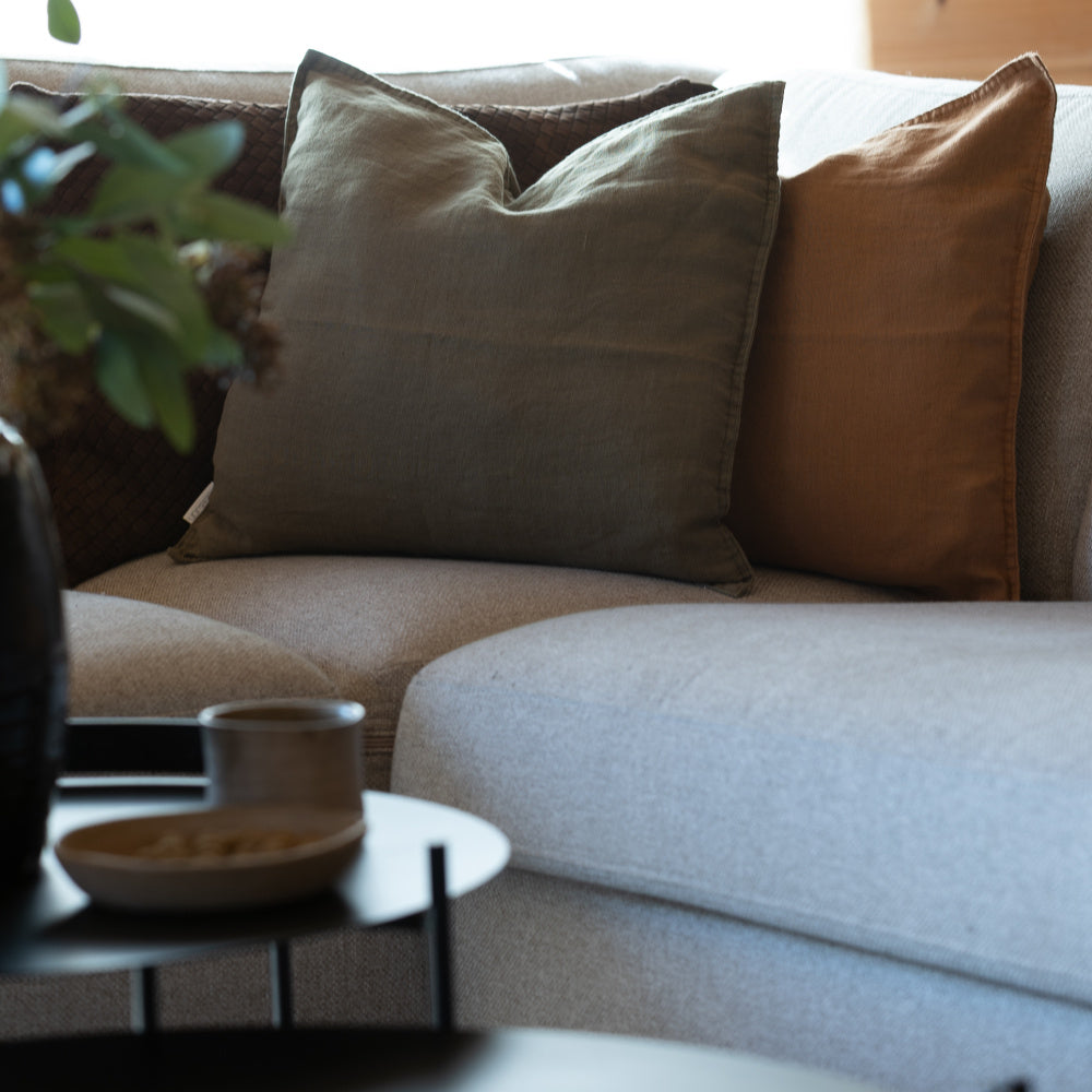 Putetrekk i varm grønn - 45x45cm