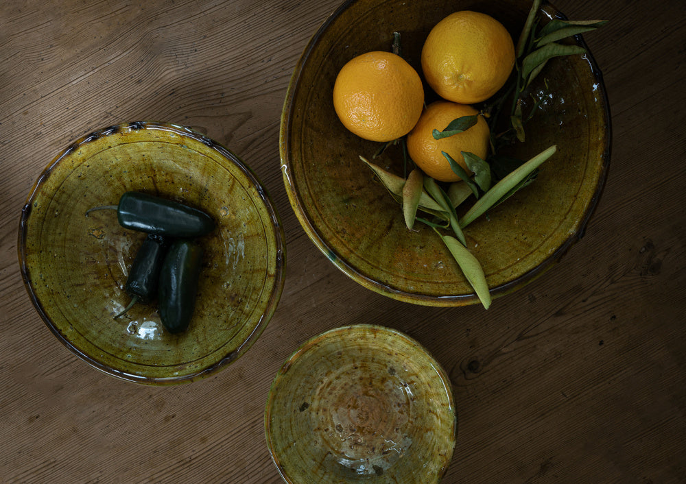 Tamegrout skål Str M - gul