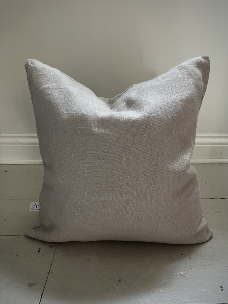 Putetrekk lin 45x45 cm - lys grå